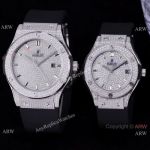 Swiss Quality Bust Down Hublot Classic Fusion Couple Watches Stainless Steel case